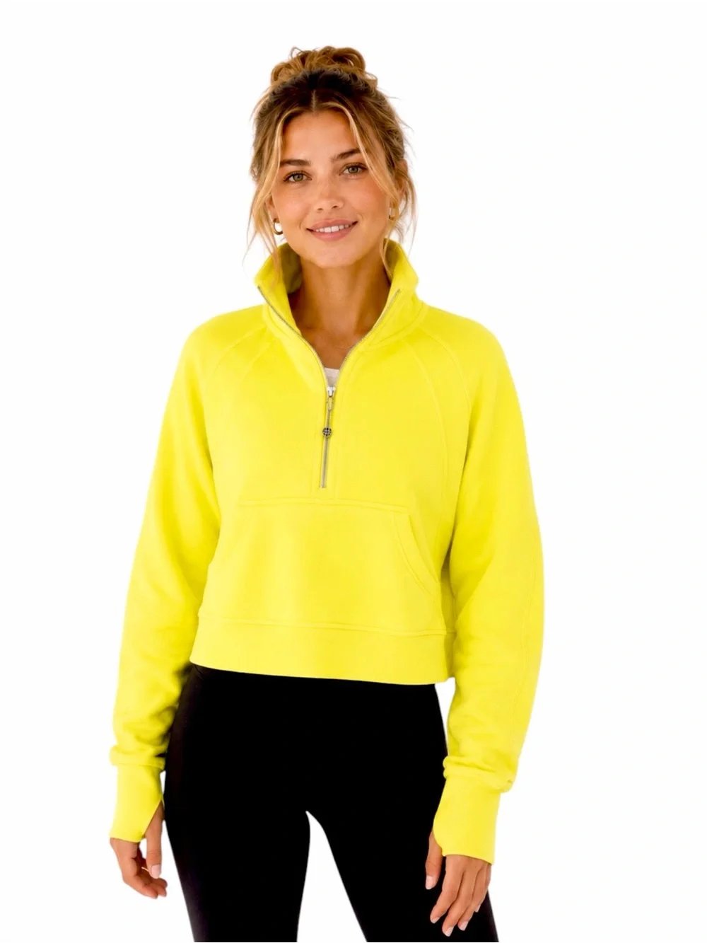 Lululemon – Scuba Oversized Funnel Neck Half Zip Pullover – Sonic Yellow – M/L